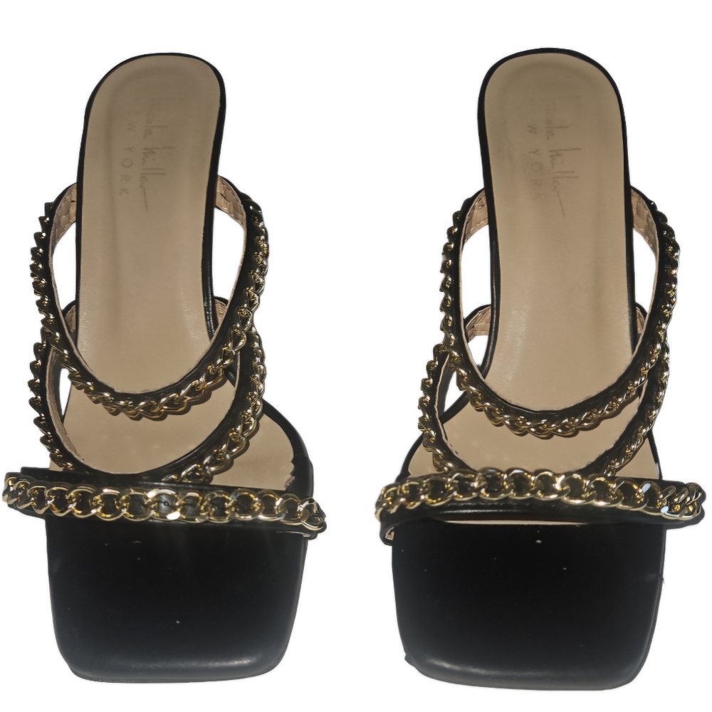 Nicole Miller Gold Chain Sandal - Picture 7 of 12